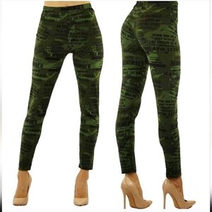Buttery Soft Printed Camo Leggins OS NWT